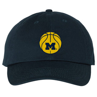 Michigan Basketball Outline EMB Dad Hat