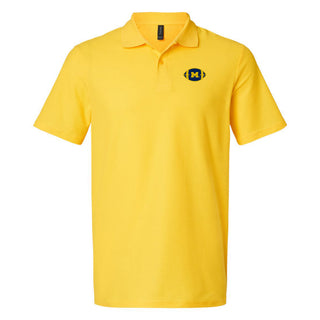Michigan Football Outline LC Softstyle Pique Polo