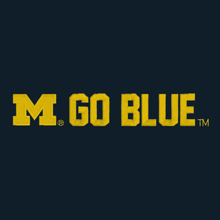 Michigan Spirit Block Pom-Pom Cuffed Beanie - Navy