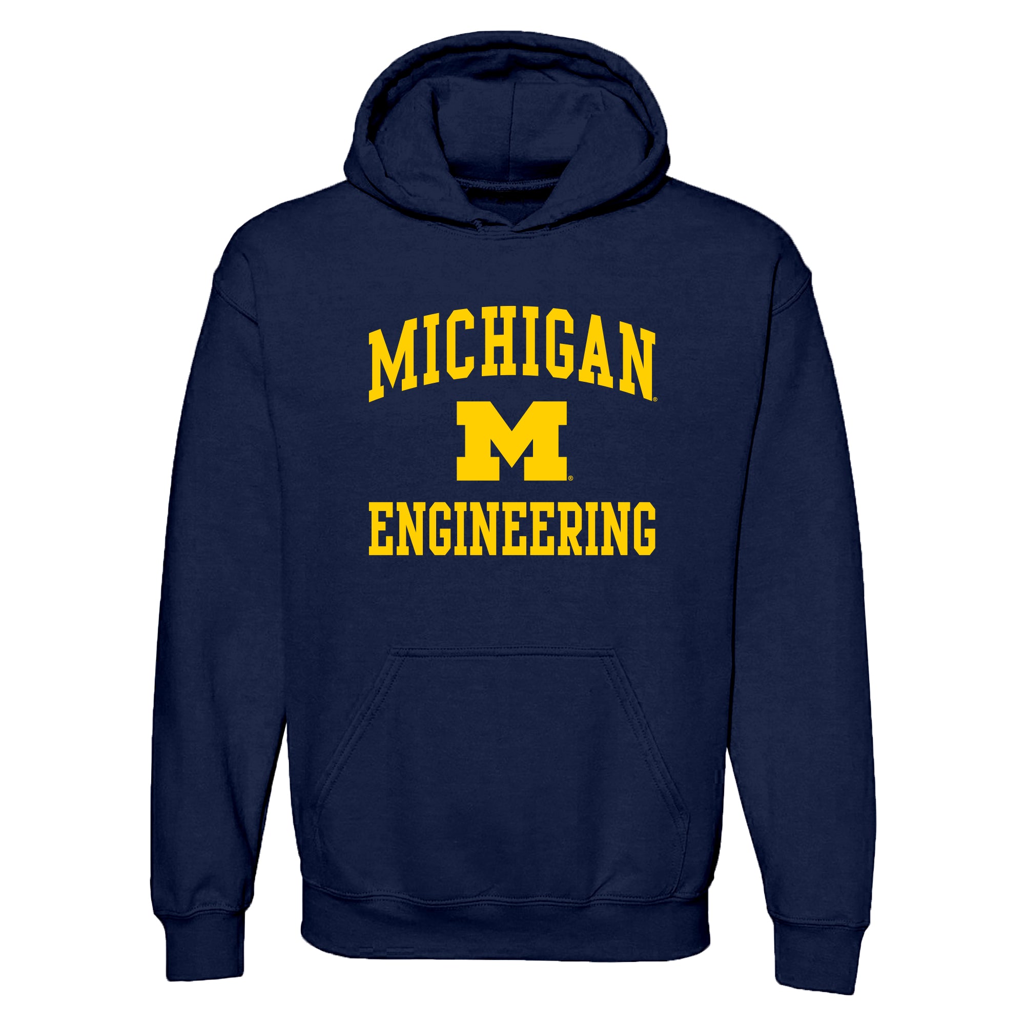 michigan fan gear Michigan Arch Logo Engineering Hoodie in Blue | Size: 3XL