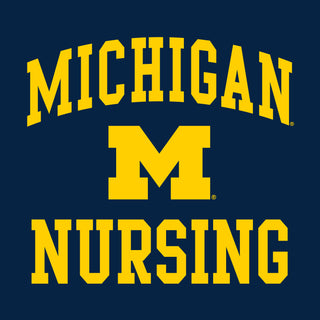 Michigan Arch Logo Nursing Hoodie - Navy