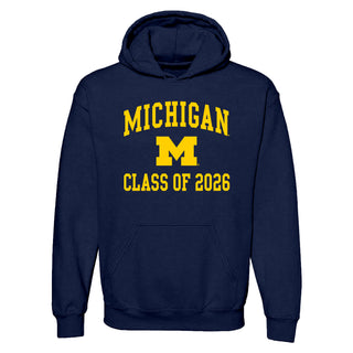 Michigan Arch Logo Class of 2026 Hoodie - Navy