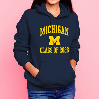 Michigan Arch Logo Class of 2026 Hoodie - Navy