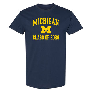 Michigan Arch Logo Class of 2026 T-Shirt - Navy