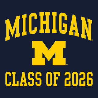 Michigan Arch Logo Class of 2026 T-Shirt - Navy