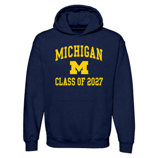 Michigan Arch Logo Class of 2027 Hoodie - Navy