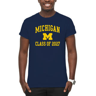 Michigan Arch Logo Class of 2027 T-Shirt - Navy