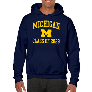 Michigan Arch Logo Class of 2029 Hoodie - Navy