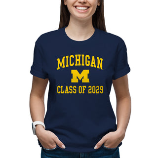 Michigan Arch Logo Class of 2029 T-Shirt - Navy
