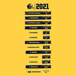 Michigan 2021 Throwback Season Tee - Winning Streak Edition - Daisy