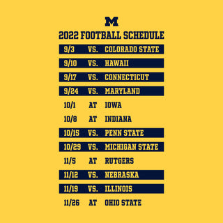 Michigan 2022 Throwback Season Tee - Winning Streak Edition - Daisy