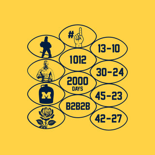 Michigan 2024 Throwback Season Tee - Winning Streak Edition - Daisy