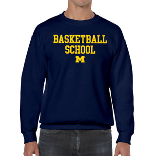 Michigan Basketball School Crewneck - Navy