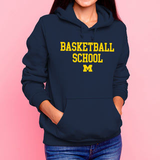 Michigan Basketball School Hoodie - Navy
