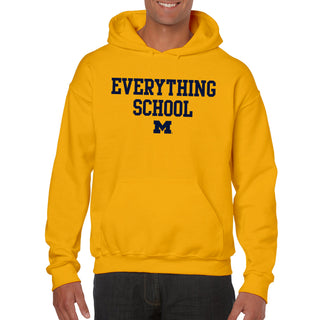 Michigan Everything School Block Hoodie - Gold