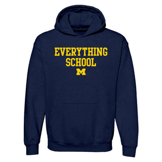Michigan Everything School Block Hoodie - Navy