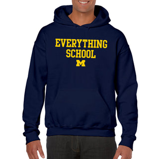 Michigan Everything School Block Hoodie - Navy
