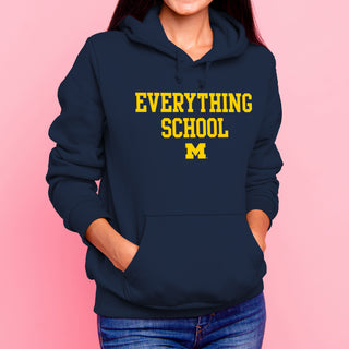 Michigan Everything School Block Hoodie - Navy