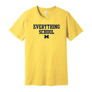 Michigan Everything School Block Canvas CVC T-Shirt - Heather Yellow Gold