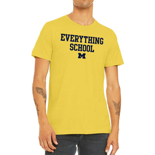 Michigan Everything School Block Canvas CVC T-Shirt - Heather Yellow Gold