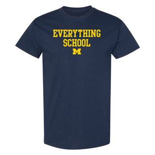 Michigan Everything School Block T-Shirt - Navy