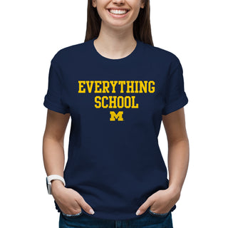 Michigan Everything School Block T-Shirt - Navy