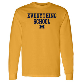 Michigan Everything School Block Longsleeve T-Shirt - Gold