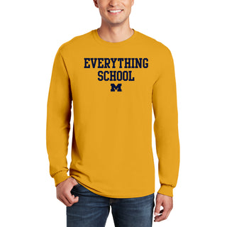 Michigan Everything School Block Longsleeve T-Shirt - Gold