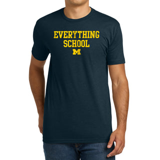 Michigan Everything School Block NLA CVC T-Shirt - Midnight Navy