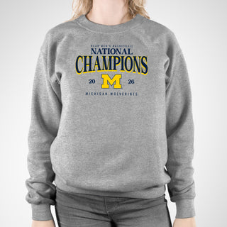 Michigan 2026 Basketball National Champions Graded Crewneck