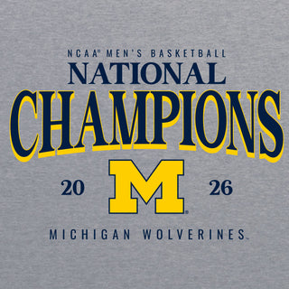 Michigan 2026 Basketball National Champions Graded Triblend T-Shirt