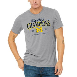Michigan 2026 Basketball National Champions Graded Triblend T-Shirt