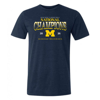 Michigan 2026 Basketball National Champions Graded Triblend T-Shirt