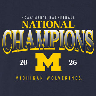 Michigan 2026 Basketball National Champions Graded Triblend T-Shirt