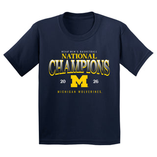 Michigan 2026 Basketball National Champions Graded Youth T-Shirt