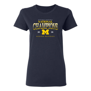 Michigan 2026 Basketball National Champions Graded Womens T-Shirt