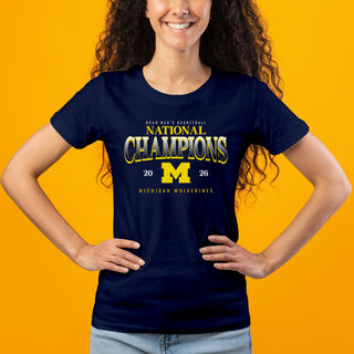 Michigan 2026 Basketball National Champions Graded Womens T-Shirt