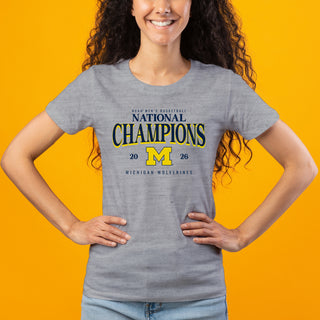 Michigan 2026 Basketball National Champions Graded Womens T-Shirt
