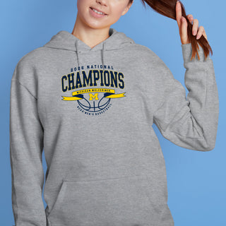 Michigan 2026 Basketball National Champions Ribbon Wings Hoodie - Sport Grey