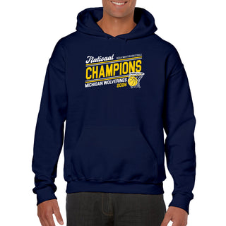 Michigan 2026 Basketball National Champions Action Play Hoodie - Navy