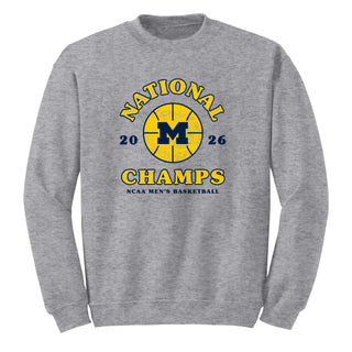 Michigan 2026 Basketball National Champions Retro Shootout Crewneck