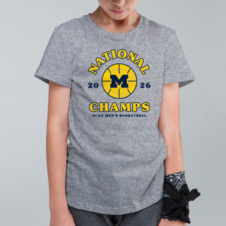 Michigan 2026 Basketball National Champions Retro Shootout Youth T-Shirt
