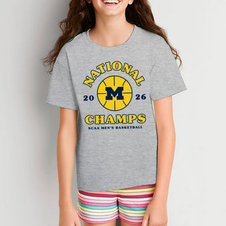 Michigan 2026 Basketball National Champions Retro Shootout Youth T-Shirt