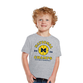 Michigan 2026 Basketball National Champions Retro Shootout Toddler T-Shirt