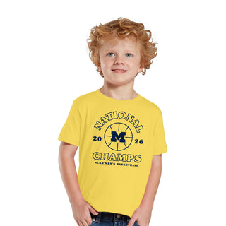 Michigan 2026 Basketball National Champions Retro Shootout Toddler T-Shirt