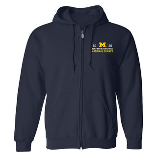 Michigan 2026 Basketball National Champions Simple Path LC Full Zip