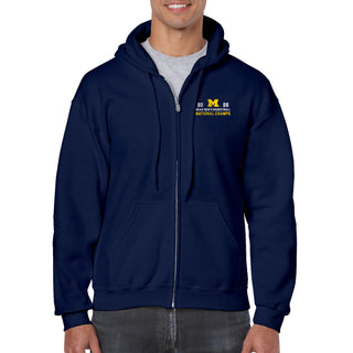 Michigan 2026 Basketball National Champions Simple Path LC Full Zip