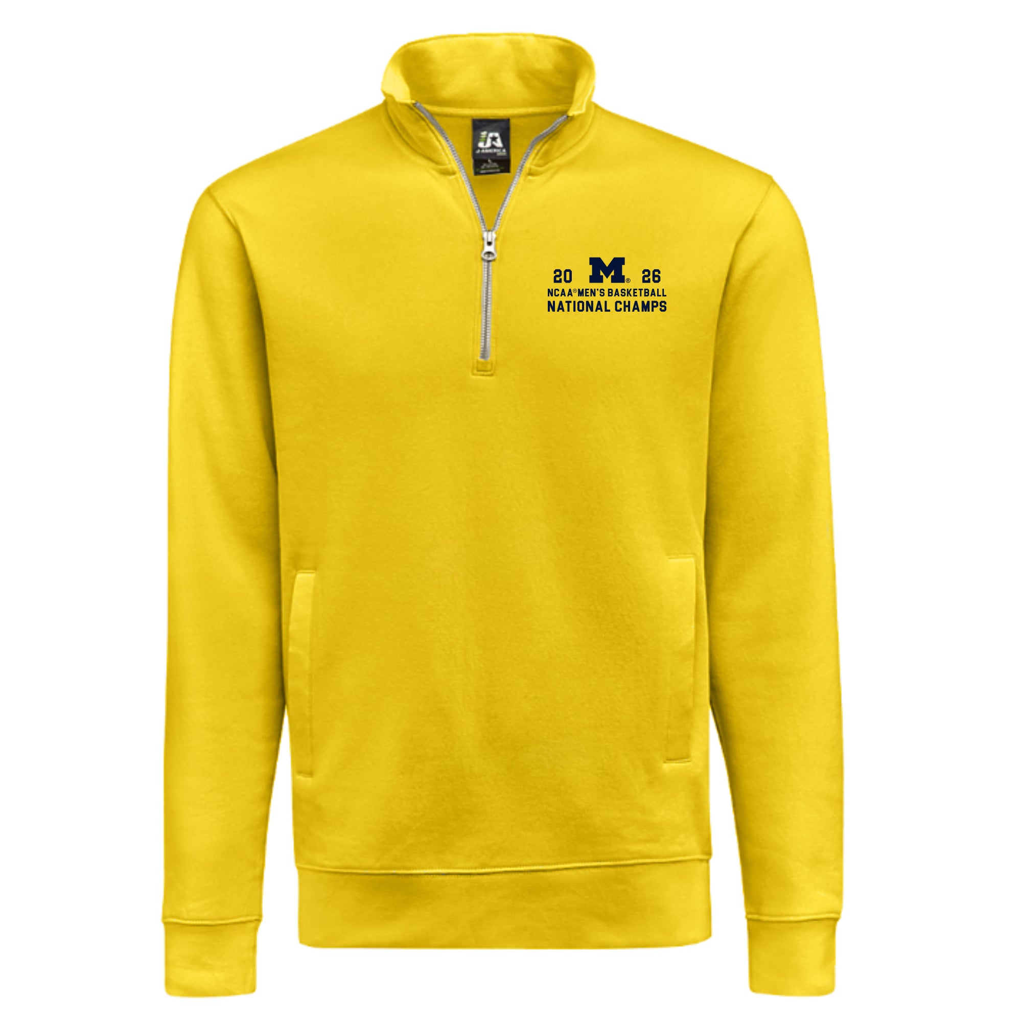 Michigan 2026 Basketball National Champions Simple Path LC 1/4 Zip