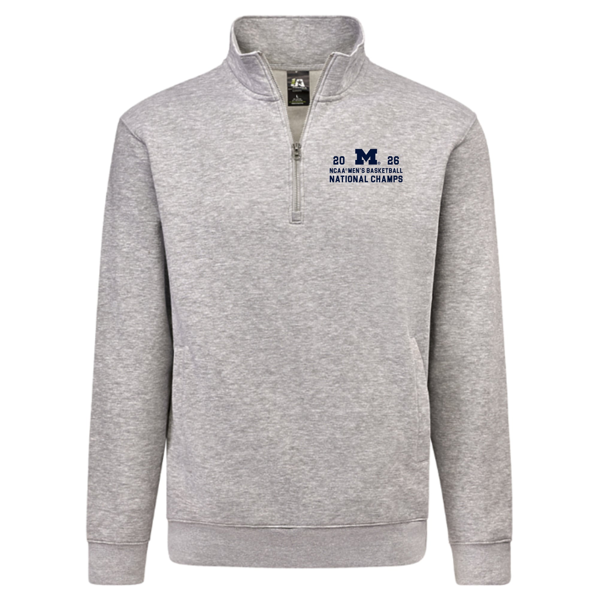 Michigan 2026 Basketball National Champions Simple Path LC 1/4 Zip