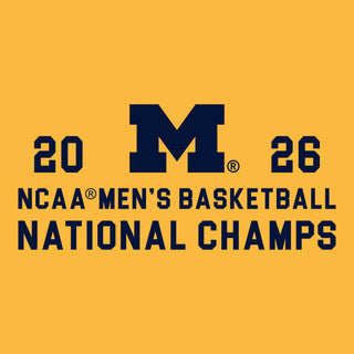 Michigan 2026 Basketball National Champions Simple Path LC Polo